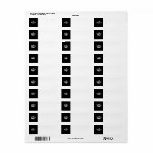 ページャントクラウン差出人住所ラベル ラベル (フルシート)