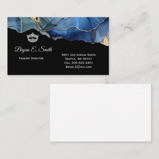 ページントクラウンインク渦巻き名刺 名刺 (正面/裏面)