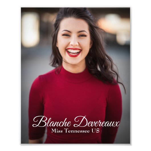 ページントモデリングポートレートのヘッドショット フォトプリント (正面)