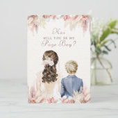 ページ少年にしてくれませんか？ ウェディングパーティーのお願いメッセージ 招待状 (スタンド正面)