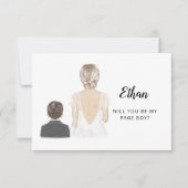 ページ少年にしてくれませんか? プロポーズ用フラットカード 招待状 (正面)