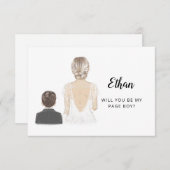 ページ少年にしてくれませんか? プロポーズ用フラットカード 招待状 (正面/裏面)