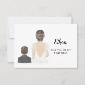 ページ少年にしてくれませんか？ プロポーズ フラット カード (正面)