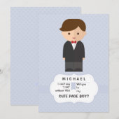 ページ少年のお願いカード 招待状 (正面/裏面)