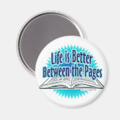 ページ間のおもしろい読のスローガン マグネット (正面/裏面)