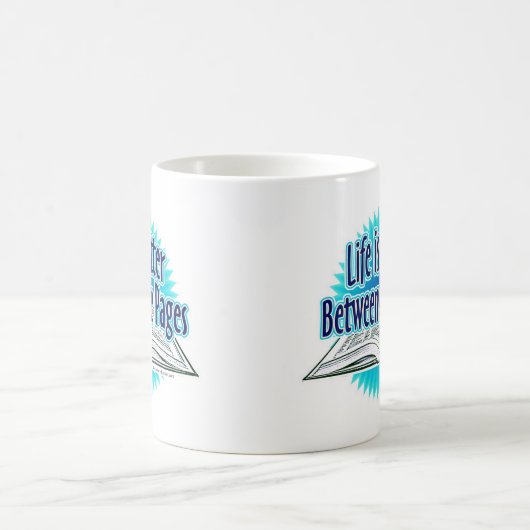 ページ間のエピックブルーリーダー作家スローガン コーヒーマグカップ (中央)