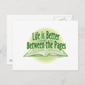 ページ間の緑スタイル ポストカード (正面/裏面)