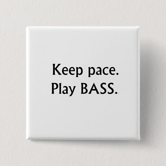 ペースの演劇の低音の黒い文字デザイン保って下さい 缶バッジ (正面)