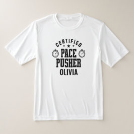 ペースを押し上げるユーモラスなランニングカップル用カスタムTシャツ Tシャツ