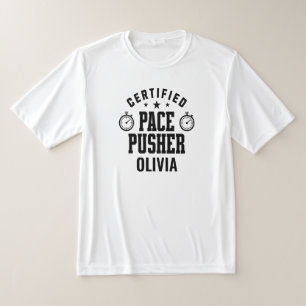 ペースを押し上げるユーモラスなランニングカップル用カスタムTシャツ Tシャツ