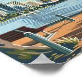 ペースオーストラリアヴィンテージレトロ旅行イラストレーション ポスター (角)