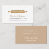 ペーストリー作りの職人か私用ベーキングは、麺棒分類します 名刺 (正面/裏面)