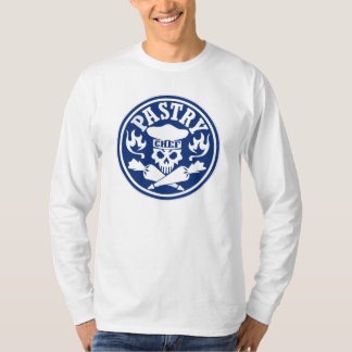 ペーストリー作りの職人のスカルおよび交差させたペストリーのバッグ Tシャツ