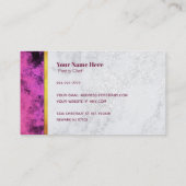 ペーストリー作りの職人のスローガンの名刺 名刺 (裏面)