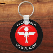 ペースメーカーの医療警報 キーホルダー (正面)