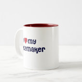 ペースメーカーのTシャツは|健康なギフトを得ます ツートーンマグカップ (正面左)