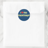 ペースメーカーTシャツ |贈り物の受け取り ラウンドシール (バッグ)