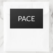 ペース白黒イタリアン平和ミニマシンプルリスト 長方形シール (バッグ)