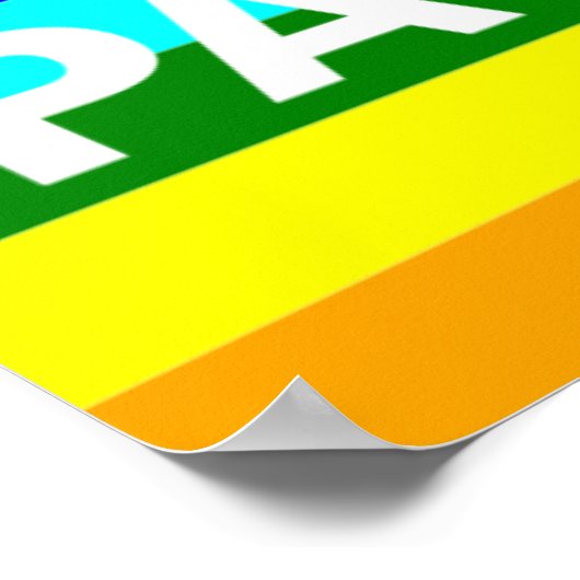 ペース（平和）国旗のポスイタリアンター ポスター (角)