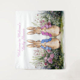 ペーターとフロッピーベイビーシャワーをパーソナライズ大 タペストリー