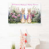 ペーターとFLOPSY赤ちゃんシャワーをパーソナライズ 横断幕 (インサイチュ)