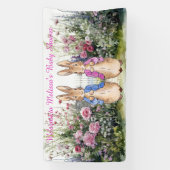 ペーターとFLOPSY赤ちゃんシャワーをパーソナライズ 横断幕 (縦)