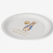 ペーターのオーダーメイドのウサギの赤ちゃんシャワー ペーパープレート (アングル)