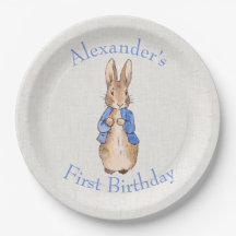 ペーターのパーソナライズうさぎのベージュリネンのテクスチャ