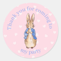 ペーターのパーソナライズウサギの赤ちゃんシャワーありがとう