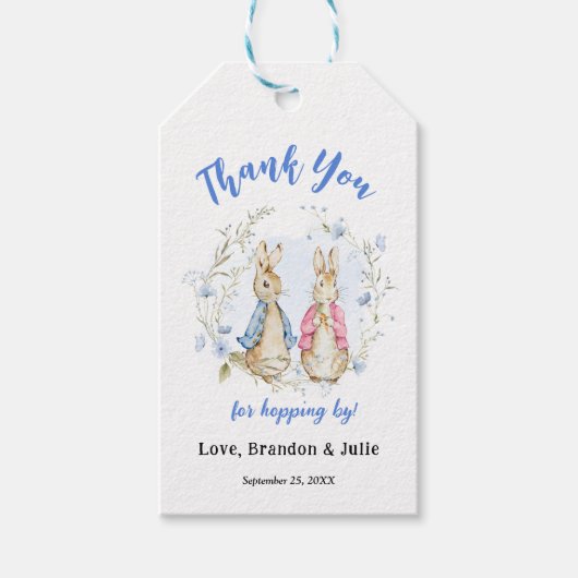 ペーターアンドフロプスバニー誕生日ギフトラベル ギフトタグ (正面)