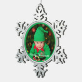 ペータークリスマスオーナメントとベビー スノーフレークピューターオーナメント (右)