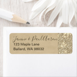 ペーターグリッター&スエード差出人住所ラベル ラベル