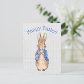 ペーターザラビットグレイリネンハッピーイースター シーズンポストカード (スタンド正面)