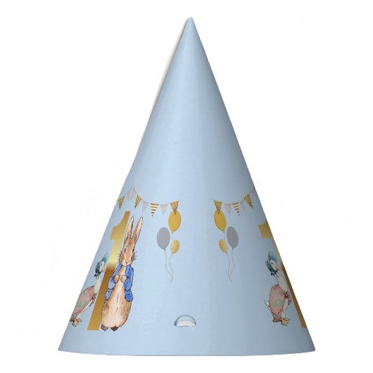 ペーターザラビットジェミマファースト誕生日 パーティーハット (左)