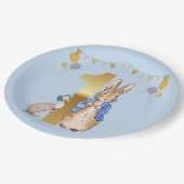 ペーターザラビットジェミマファースト誕生日 ペーパープレート (アングル)