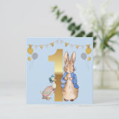 ペーターザラビットジェミマファースト誕生日 招待状 (スタンド正面)
