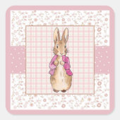 ペーターザラビットチェック&フローラルパターン スクエアシール (正面)