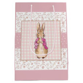 ペーターザラビットチェック&フローラルパターン ミディアムペーパーバッグ (裏面)