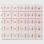 ペーターザラビットチェック&フローラルパターン ラッピングペーパー (フラット)