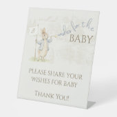 ペーターザラビットバニーBeatrix Wishesベビーサイン 台座サイン (正面)