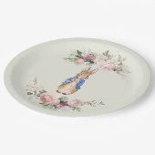 ペーターザラビットピンクフローラリース ペーパープレート (アングル)