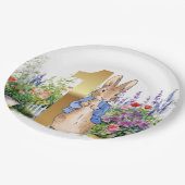 ペーターザラビットフラワーガーデンファースト誕生日 ペーパープレート (アングル)
