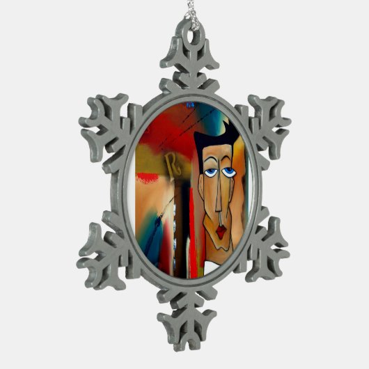 ペータースノーフレークオーナメント スノーフレークピューターオーナメント (左)