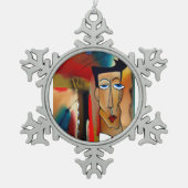 ペータースノーフレークオーナメント スノーフレークピューターオーナメント (正面)