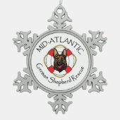 ペータースノーフレークオーナメント スノーフレークピューターオーナメント (正面)