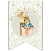 ペーターパーソナライズザラビットファースト誕生日 バンティングフラッグ (第3の旗)