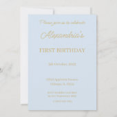 ペーターパーソナライズザラビットファースト誕生日 招待状 (裏面)