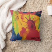 ペーターマックスカラフル水彩自由の女神 クッション (ブランケット)