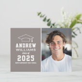 ペーターモダングレイ写真卒業パーティー 招待状 (スタンド正面)