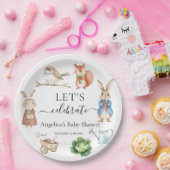 ペーターラビットアニマルズガーデンツール赤ちゃんシャワー ペーパープレート (パーティー)